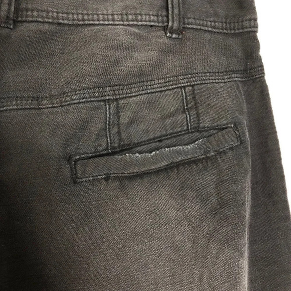 Free People Washed Out Black Button Fly Tapered Leg Pants - Picture 9 of 12